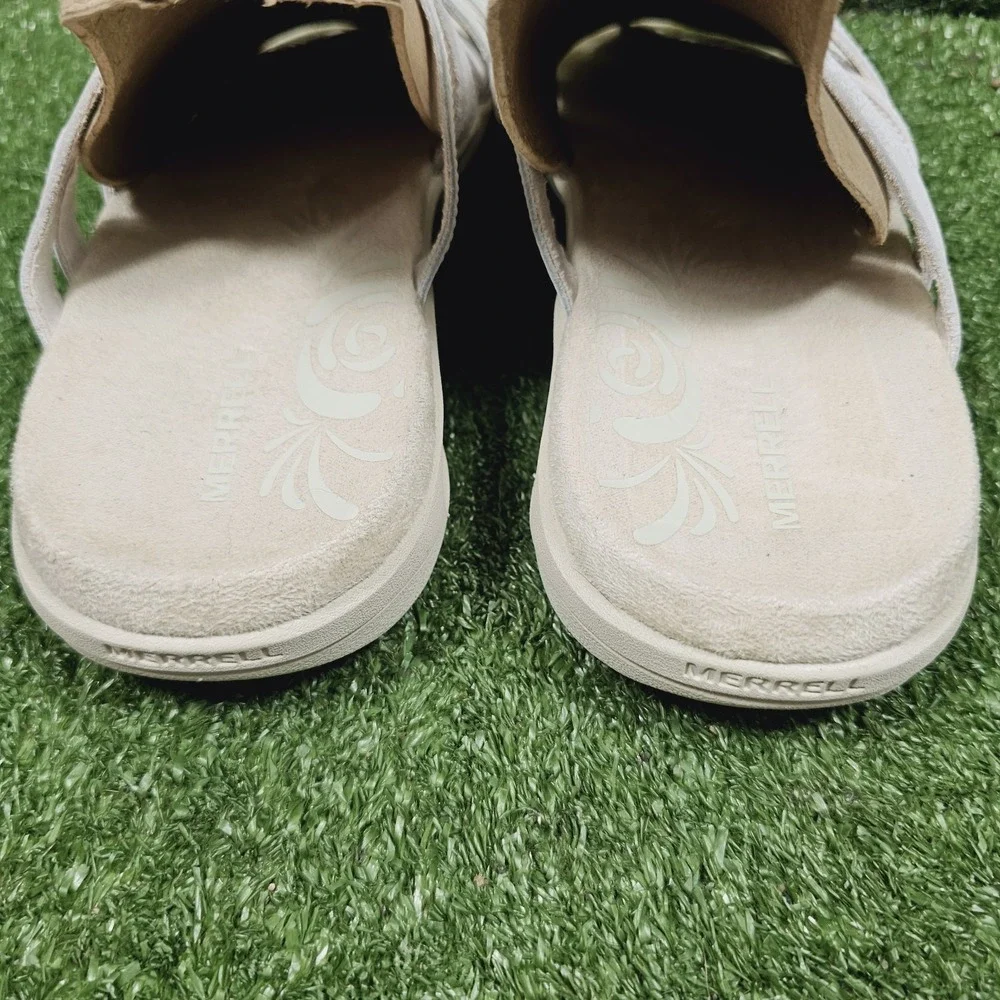 Merrell Harbor White Beige Strappy Athletic Comfort Sandals Womens Size 11